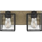 Holsten 2-Light Bathroom Vanity Light in Matte Black