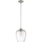 Quoizel One Light Mini Pendant Towne in Brushed Nickel