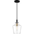 Quoizel One Light Mini Pendant June in Earth Black