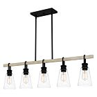 Quoizel Five Light Linear Chandelier Kingsbridge in Earth Black