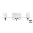 Quoizel Three Light Bath Fixture Kolt in Polished Chrome