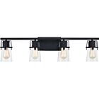 Knox 4-Light Bathroom Vanity Light in Matte Black