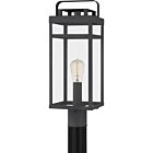 Keaton 1-Light Outdoor Post Mount in Mottled Black