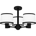 Quoizel Three Light Semi Flush Mount Kylen in Matte Black