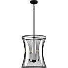 Quoizel Four Light Pendant Leiland in Matte Black