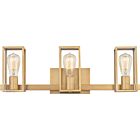 Quoizel Three Light Bath Leighton in Weathered Brass