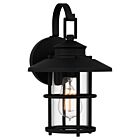 Quoizel One Light Outdoor Wall Mount Lombard in Matte Black