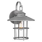 Quoizel One Light Outdoor Wall Mount Lombard in Antique Brushed Aluminum