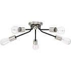 Quoizel Five Light Flush Mount Latitude in Earth Black