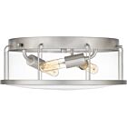 Ludlow 3-Light Flush Mount in Brushed Nickel