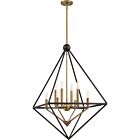 Quoizel Eight Light Foyer Pendant Louvre in Western Bronze