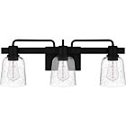 Quoizel Three Light Bath Lydia in Matte Black