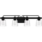 Quoizel Four Light Bath Lydia in Matte Black