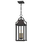 Quoizel Three Light Outdoor Hanging Lantern Manning in Western Bronze