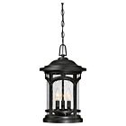 Quoizel Three Light Outdoor Hanging Lantern Marblehead in Mystic Black