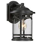 Quoizel One Light Outdoor Wall Lantern Marblehead in Mystic Black