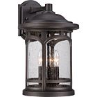 Quoizel Three Light Outdoor Wall Lantern Marblehead in Palladian Bronze