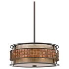 Quoizel Three Light Pendant Laguna in Renaissance Copper