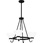 Marigold 4-Light Chandelier in Earth Black