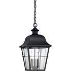 Quoizel Three Light Outdoor Hanging Lantern Millhouse in Mystic Black