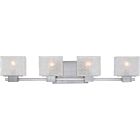 Quoizel Four Light Bath Fixture Melody in Brushed Nickel