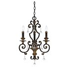 Quoizel Three Light Chandelier Marquette in Heirloom