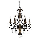 Quoizel Six Light Chandelier Marquette in Heirloom