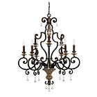 Quoizel Nine Light Chandelier Marquette in Heirloom