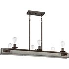 Quoizel Eight Light Island Chandelier Melville in Iron Gate