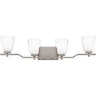 Myra 4-Light Bathroom Vanity Light in Brushed Nickel