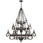 Quoizel 18 Light Chandelier Noble in Rustic Black