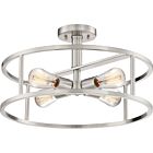 Quoizel Four Light SemiFlush Mount New Harbor in Brushed Nickel