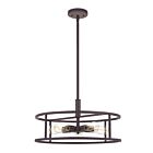 Quoizel Five Light Pendant New Harbor in Western Bronze