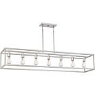 Quoizel Seven Light Island Chandelier New Harbor in Brushed Nickel