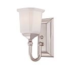 Quoizel One Light Bath Fixture Nicholas in Brushed Nickel