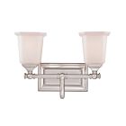 Quoizel Two Light Bath Fixture Nicholas in Brushed Nickel