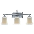 Quoizel Three Light Bath Fixture Nicholas in Polished Chrome