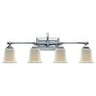 Quoizel Four Light Bath Fixture Nicholas in Polished Chrome