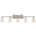 Quoizel Five Light Bath Fixture Nicholas in Brushed Nickel