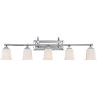 Quoizel Five Light Bath Fixture Nicholas in Polished Chrome