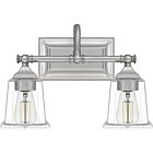 Quoizel Two Light Bath Nicholas in Brushed Nickel