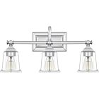 Quoizel Three Light Bath Nicholas in Polished Chrome