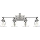 Quoizel Four Light Bath Nicholas in Brushed Nickel