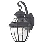 Quoizel One Light Outdoor Wall Lantern Newbury in Mystic Black