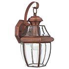 Quoizel One Light Outdoor Wall Lantern Newbury in Aged Copper