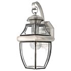 Quoizel One Light Outdoor Wall Lantern Newbury in Pewter