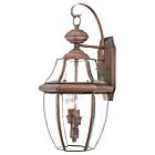 Quoizel Two Light Outdoor Wall Lantern Newbury in Aged Copper