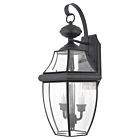 Quoizel Two Light Outdoor Wall Lantern Newbury in Mystic Black