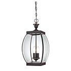 Quoizel Three Light Outdoor Hanging Lantern Oasis in Medici Bronze