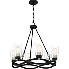 Quoizel Six Light Chandelier Overlook in Earth Black